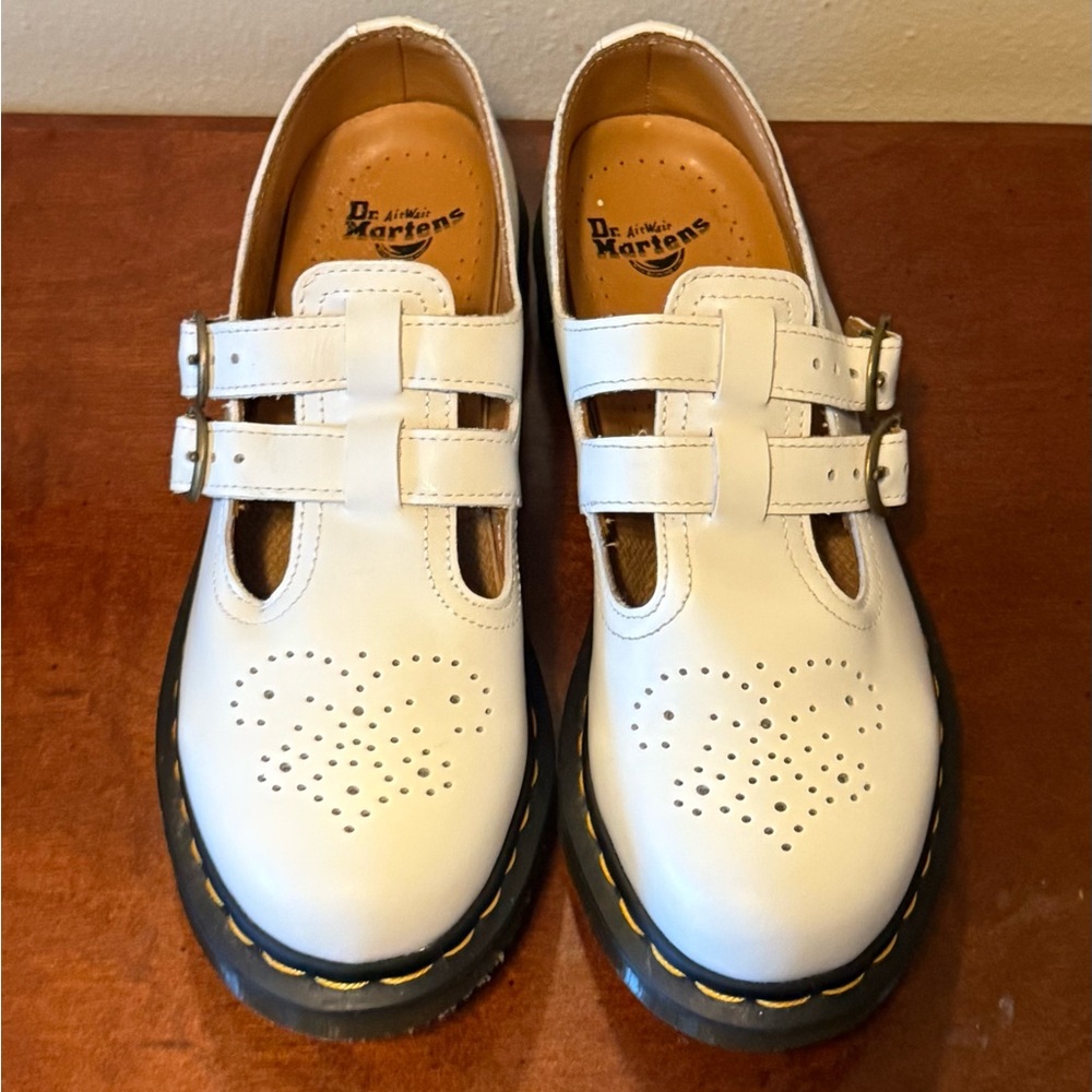 Dr. Martens White Mary Jane’s Double Buckle Shoes - Picture 5 of 6